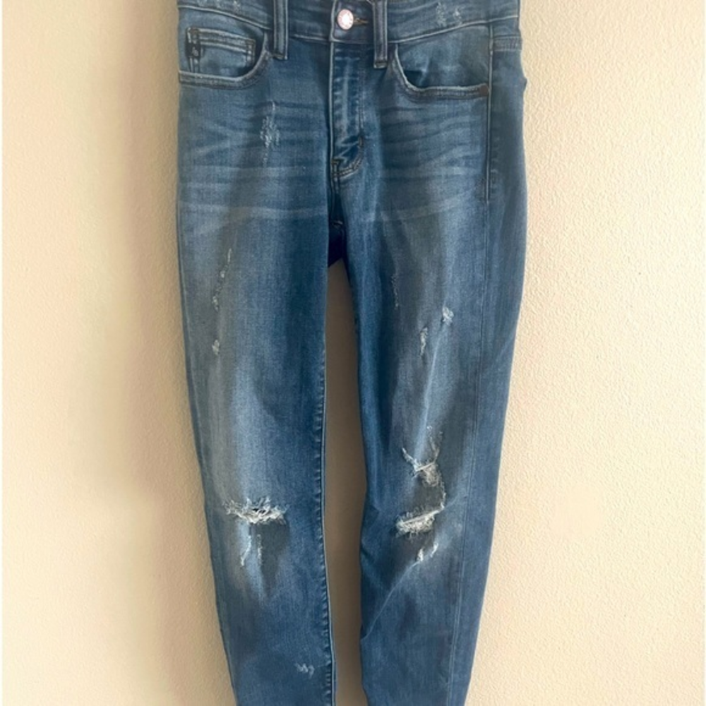 Judy Blue Women’s Relaxed‎ Fit Distressed Denim Jeans size 1/25